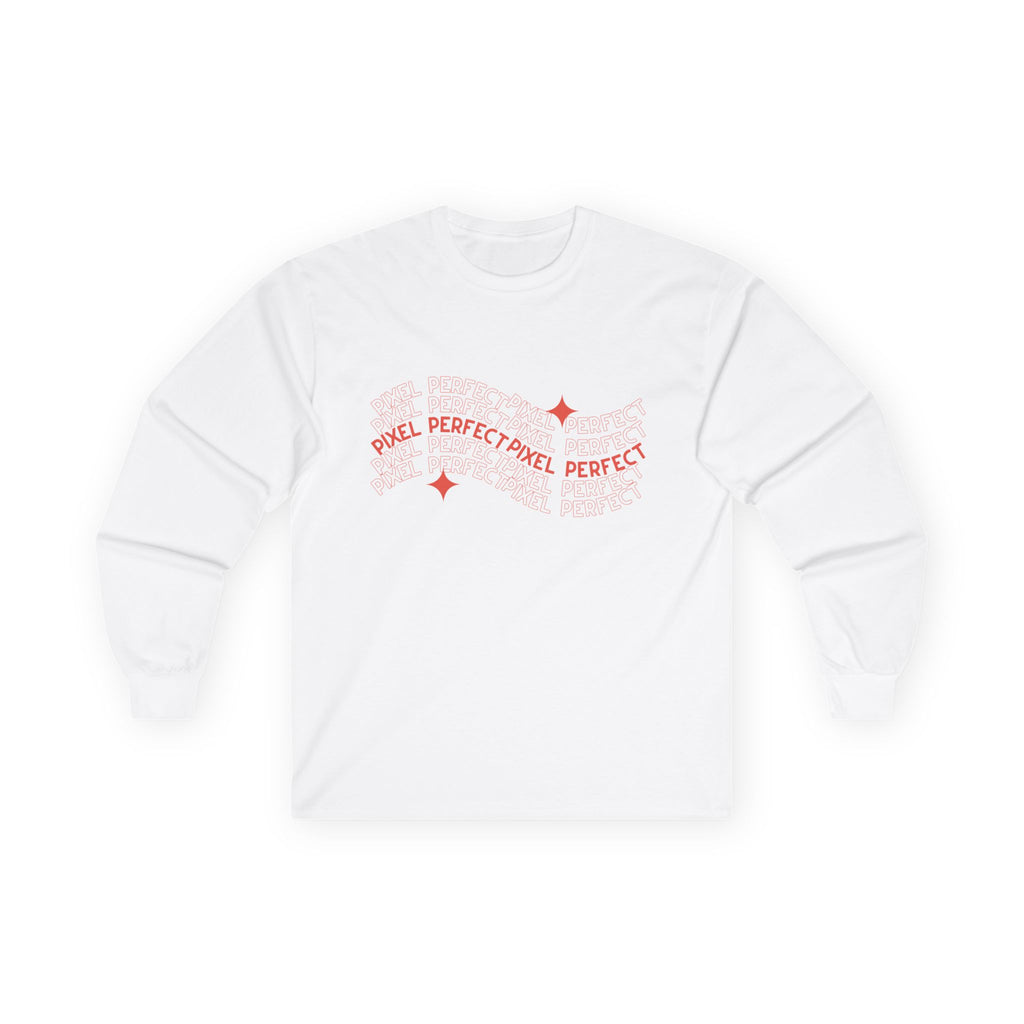 Pixel Perfect Unisex Long Sleeve Tee, Cozy Graphic Tee, Gift for Graphic Designers, Casual Wear, Art Lover's Gift, Comfortable Shirt