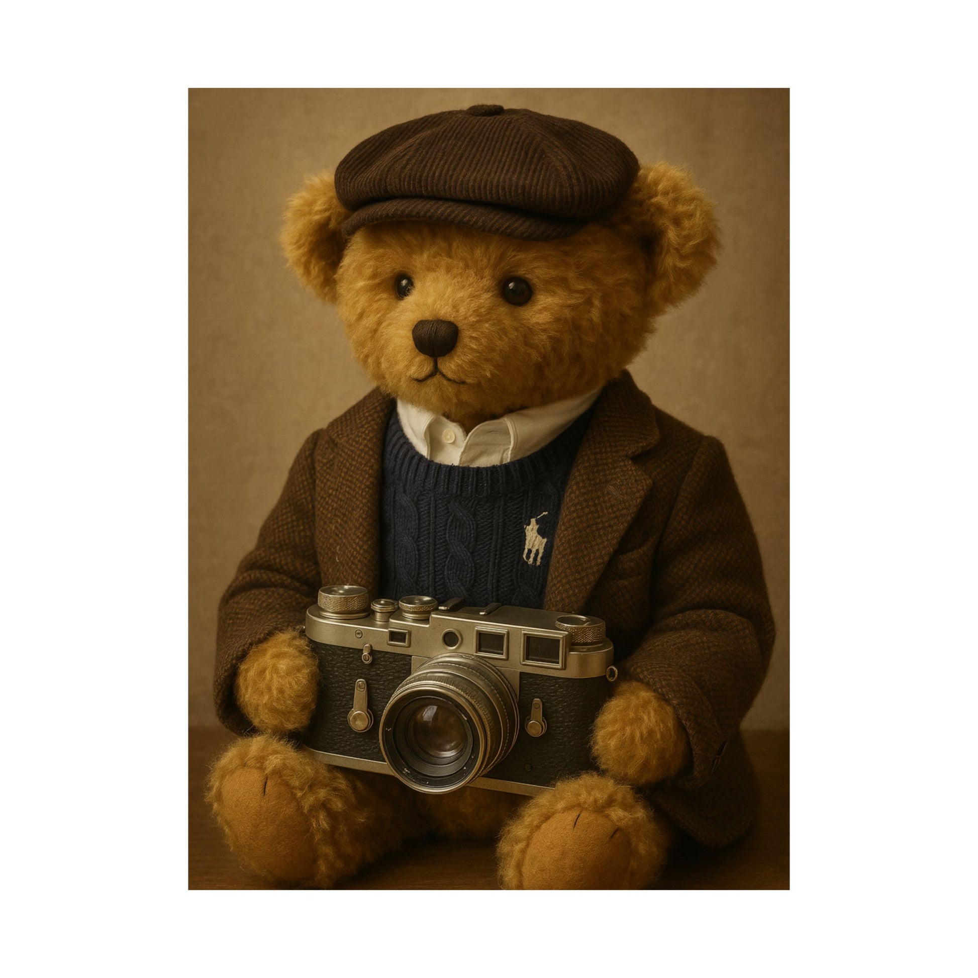 Preset Papi – Vintage Photographer Bear Art Print