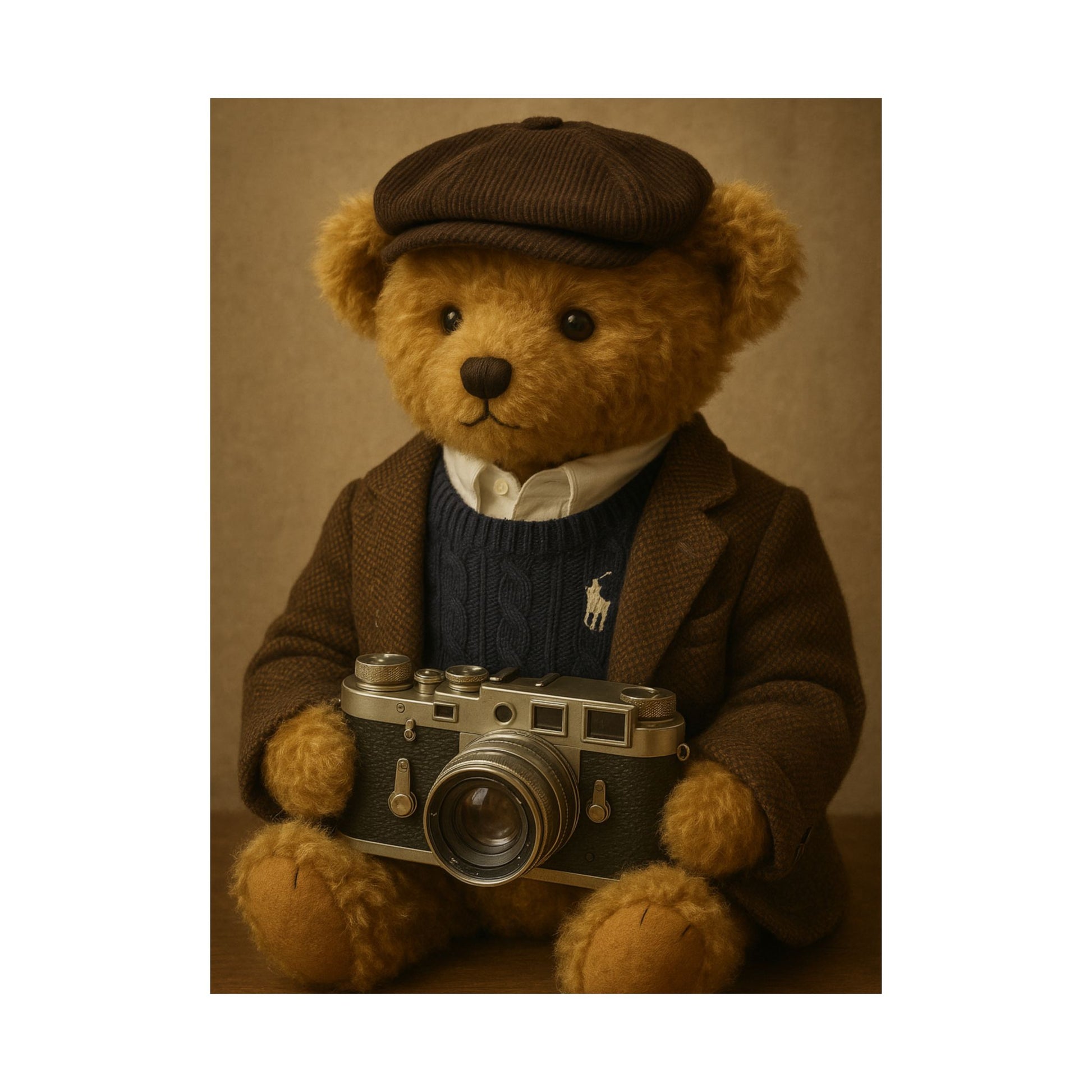 Preset Papi – Vintage Photographer Bear Art Print